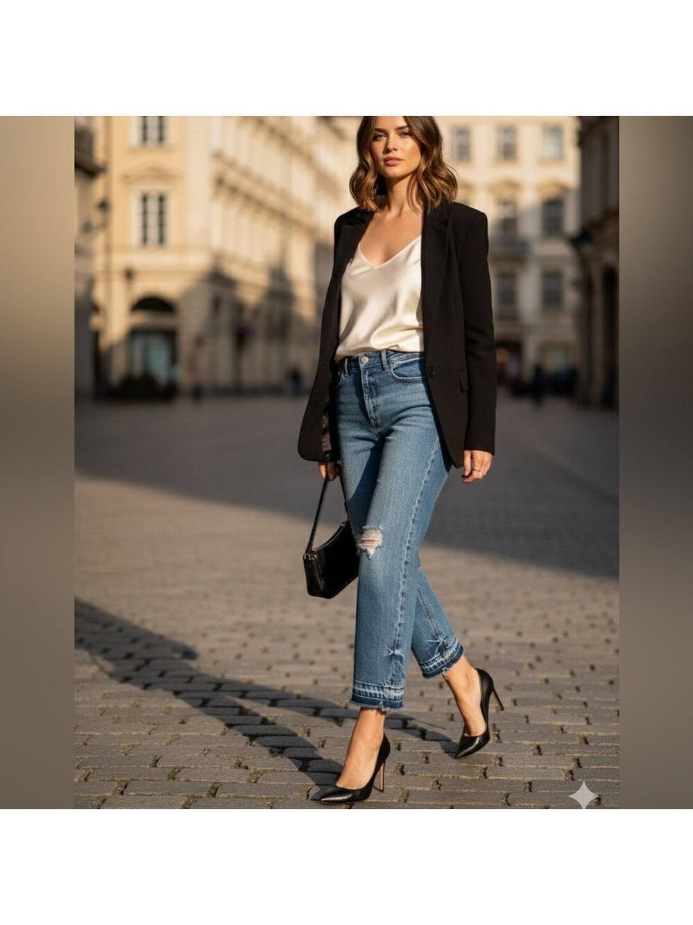 LOFT Distressed Blue Ankle Jeans